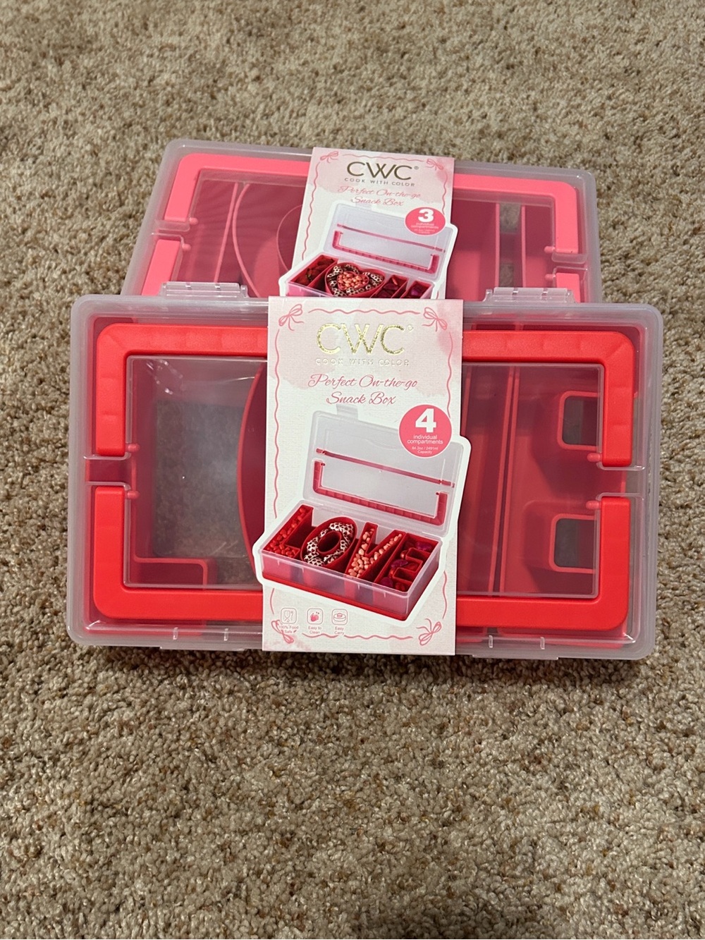 Cook With Color Valentines Snackle Box Set - Love + I ♥️ U